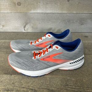 Brooks Ravenna 11 Men's Size 13 D Gray Orange Blue Running Shoes 1103301D049